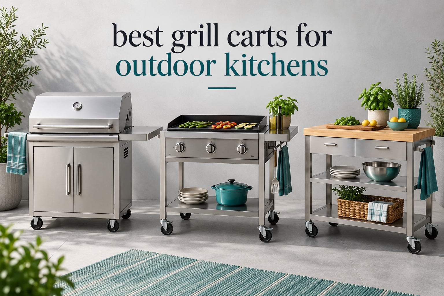 best grill carts for outdoor kitchens