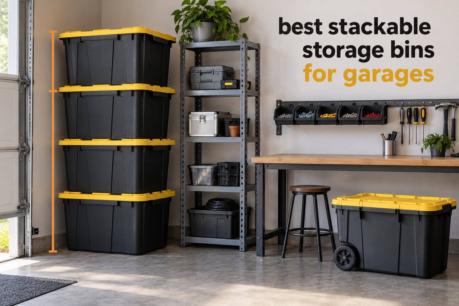 best stackable storage bins for garages