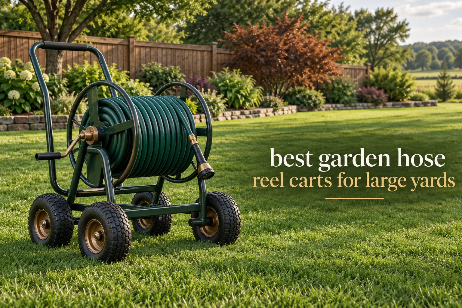 best garden hose reel carts for large yards
